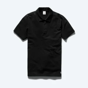 Black Lightweight Jersey Polo