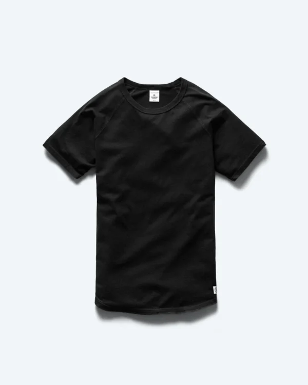 Black Lightweight Jersey Raglan T-shirt