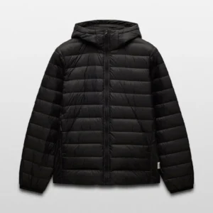 Black Lightweight Taffeta Warm Up Jacket