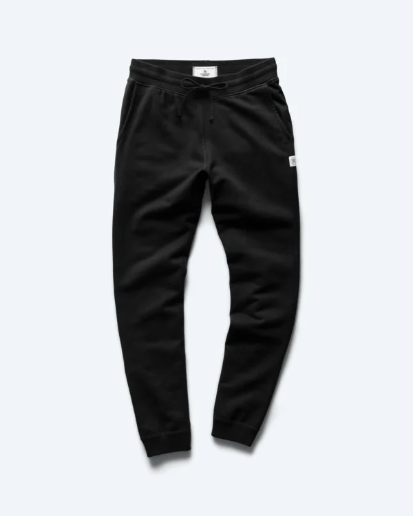 Black Lightweight Terry Slim Sweatpant