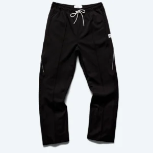 Black Stretch Twill Track Pant