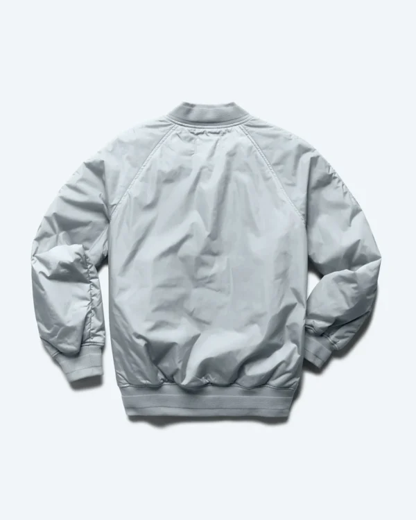 Econyl Satin Nylon Stadium Light Grey Jacket