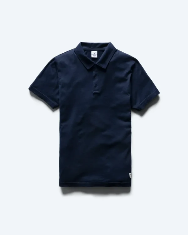 Lightweight Navy Jersey Polo