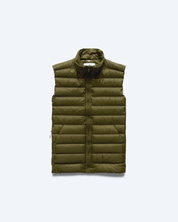 Lightweight Taffeta Warm Up Olive Vest