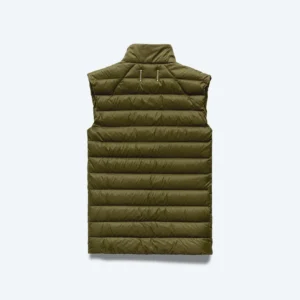 Lightweight Taffeta Warm Up Olive Vest