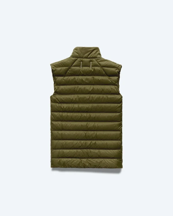 Lightweight Taffeta Warm Up Olive Vest