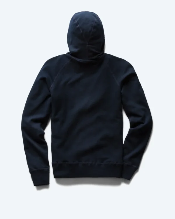 Lightweight Terry Slim Zip Navy Hoodie