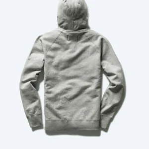 Lightweight Terry Slim Zip Vintage Heather Grey Hoodie