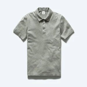 Lightweight Vintage Heather Grey Jersey Polo