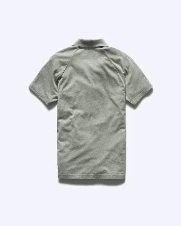 Lightweight Vintage Heather Grey Jersey Polo