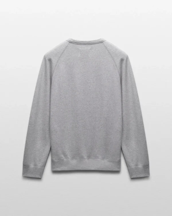 Midweight Terry Arch Logo Heather Grey Crewneck