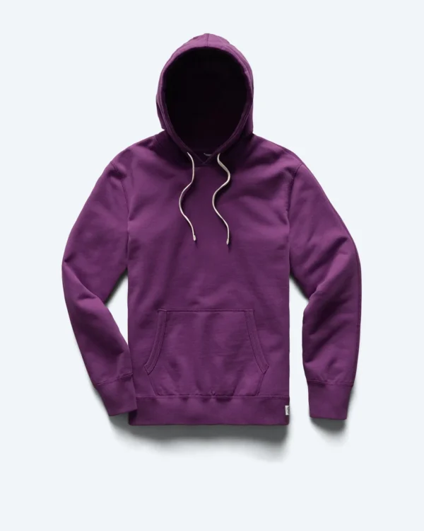 Midweight Terry Slim Aubergine Hoodie