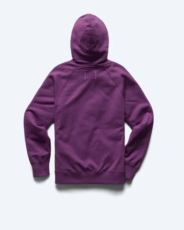 Midweight Terry Slim Aubergine Hoodie