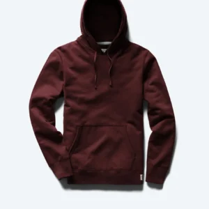 Midweight Terry Slim Crimson Hoodie