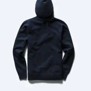 Midweight Terry Slim Navy Hoodie