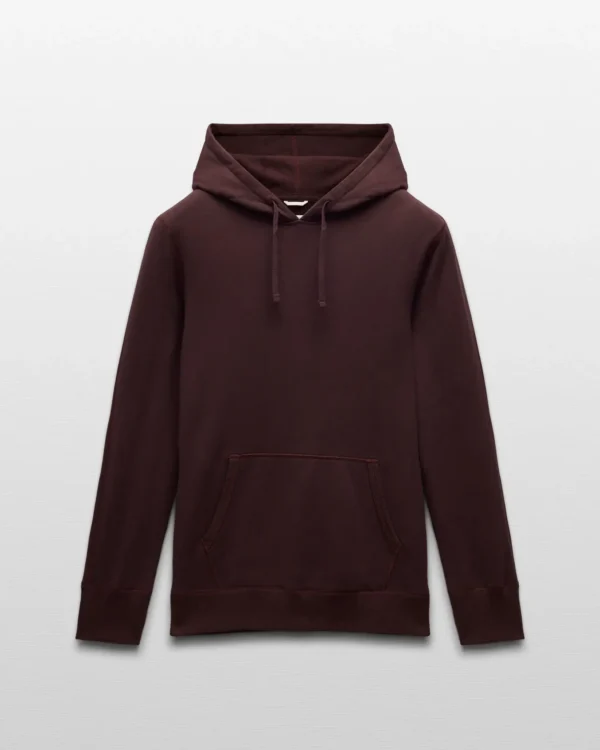 Midweight Terry Slim Oxblood Hoodie