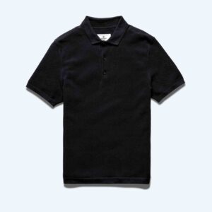 Supima Pique Ace Black Polo