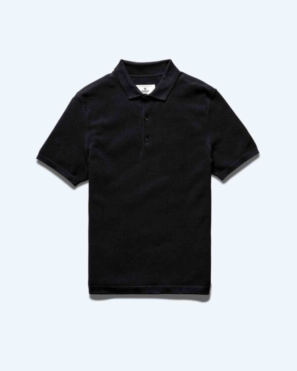 Supima Pique Ace Black Polo