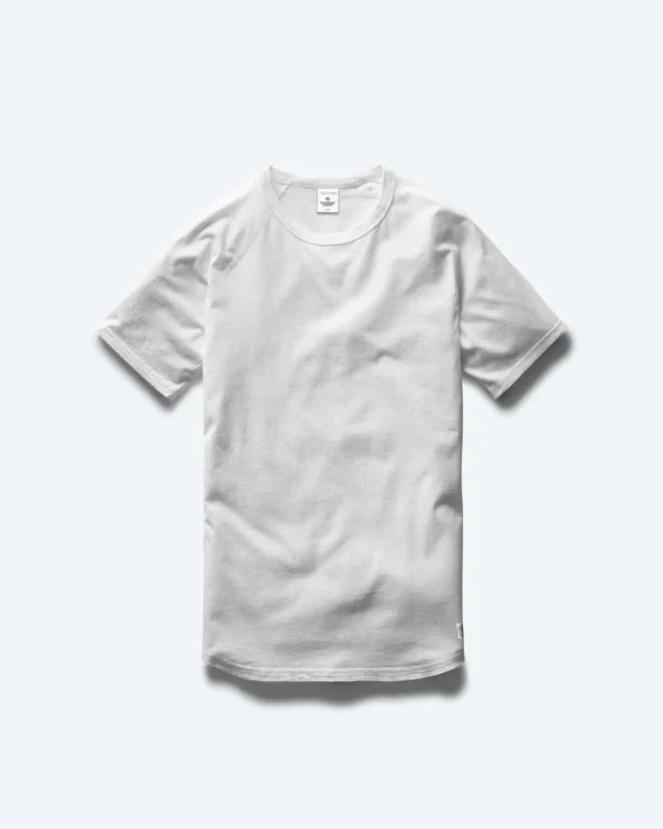 White Lightweight Jersey Raglan T-shirt