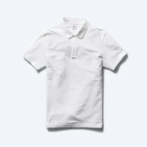 White Lightweight Mineral Polo