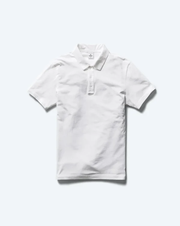 White Lightweight Mineral Polo