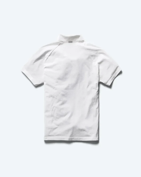 White Lightweight Mineral Polo