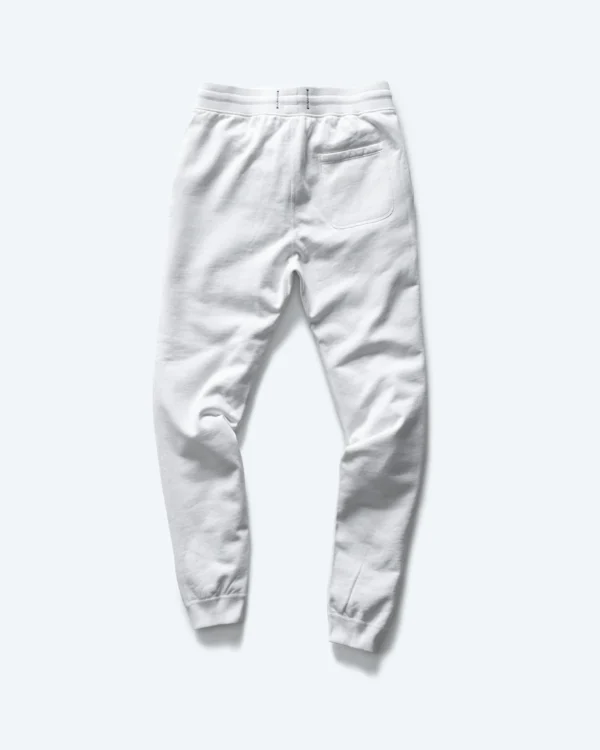 White Lightweight Terry Slim Sweatpant