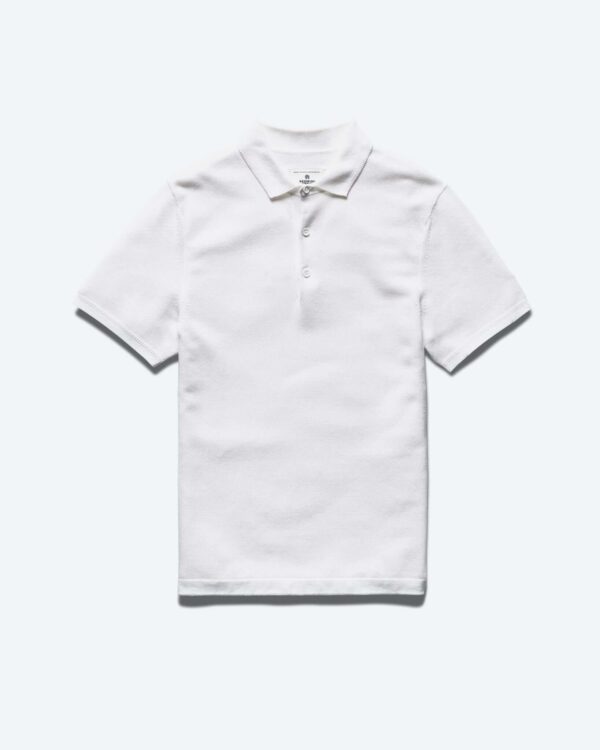 White Supima Pique Ace Polo